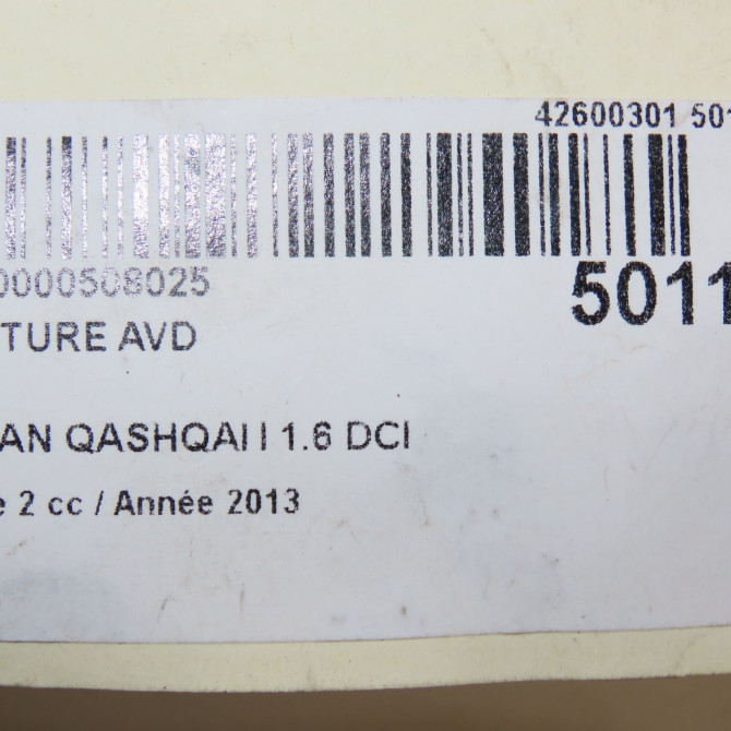 Ceinture avant droite occasion NISSAN QASHQAI I Phase 2 03-2010->04-2014 1.6 DCI 130ch 86884BR00B 6