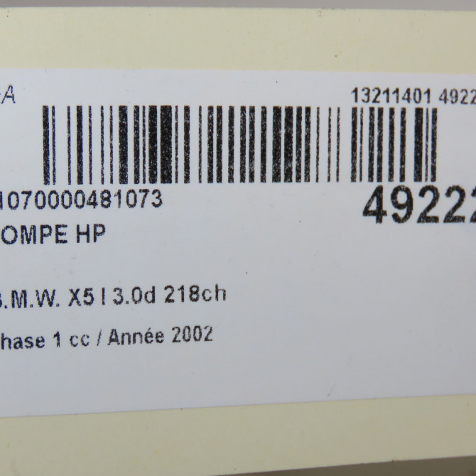 Pompe hp occasion B.M.W. X5 I Phase 1 04-2000->12-2006 3.0d 218ch 13517787632 7