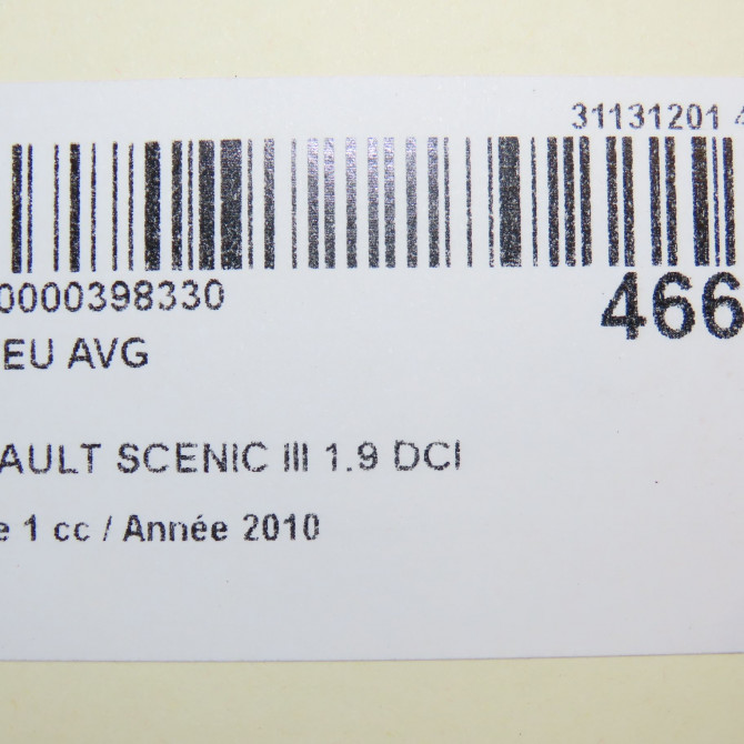 Moyeu avg occasion RENAULT SCENIC III Phase 1 04-2009->11-2011 1.9 DCI 130ch 402027369R 6