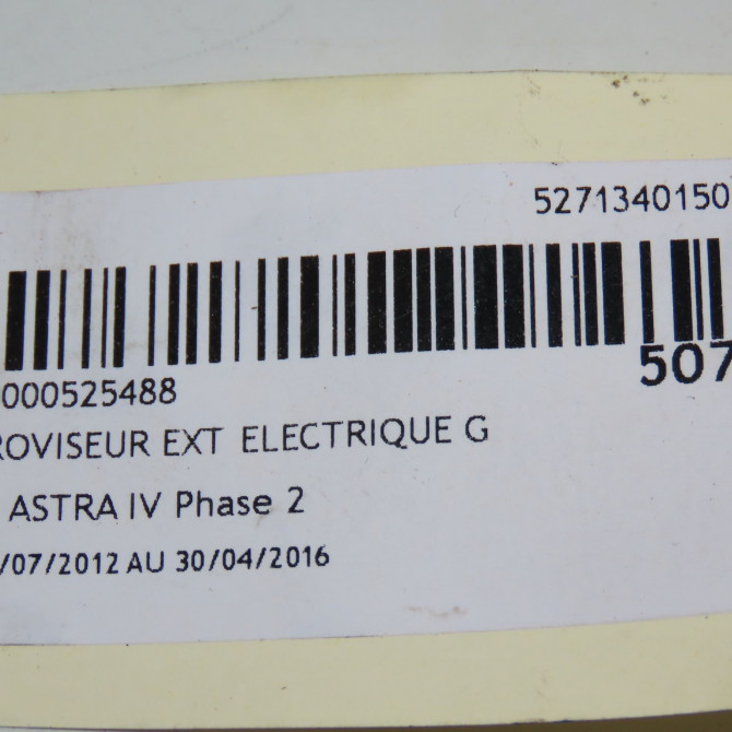 Retroviseur exterieur electrique gauche occasion OPEL ASTRA IV ASTRA IV Phase 2 2012-07-01->2016-04-30 13379129 6