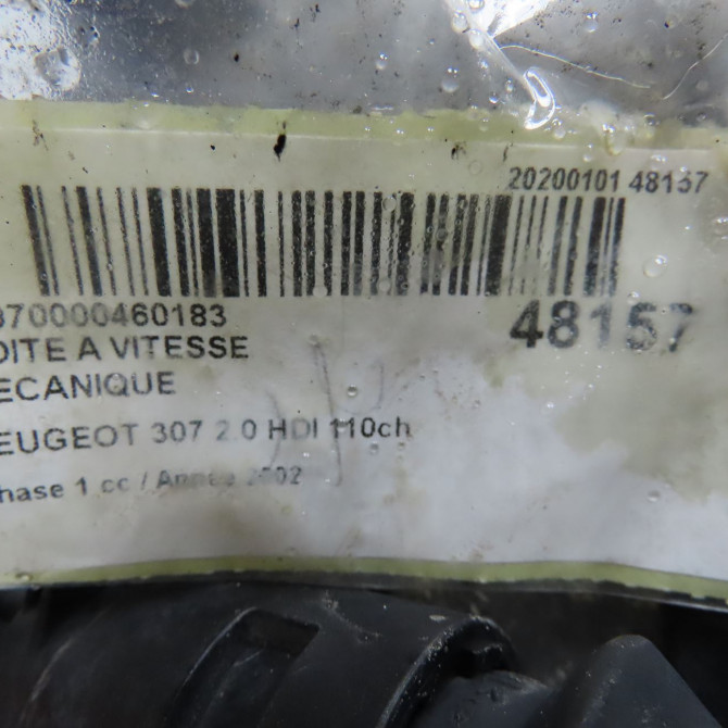 Boîte à vitesse mecanique occasion PEUGEOT 307 Phase 1 04-2001->06-2005 2.0 HDI 110ch 2222LG 6