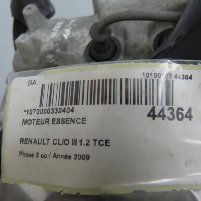 Moteur essence occasion RENAULT CLIO III Phase 2 03-2009->12-2014 1.2 TCE 16v 100ch 7701478030 8