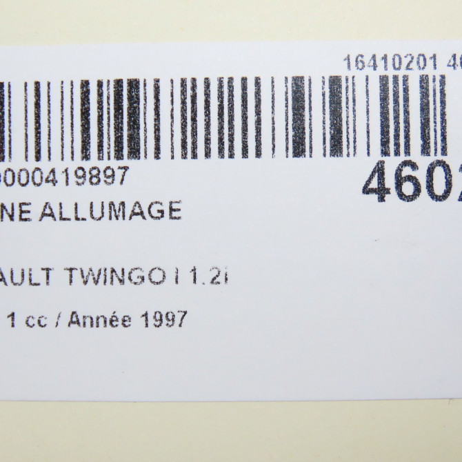 Bobine allumage occasion RENAULT TWINGO I Phase 1 04-1993->08-1998 1.2i 60ch 7