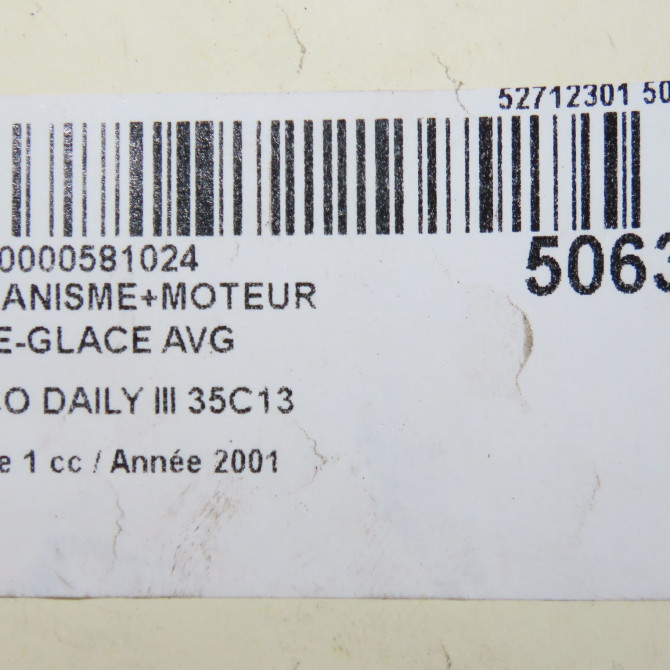 Mecanisme+moteur leve-glace avg occasion IVECO DAILY III Phase 1 05-1999->04-2006 35C13 7