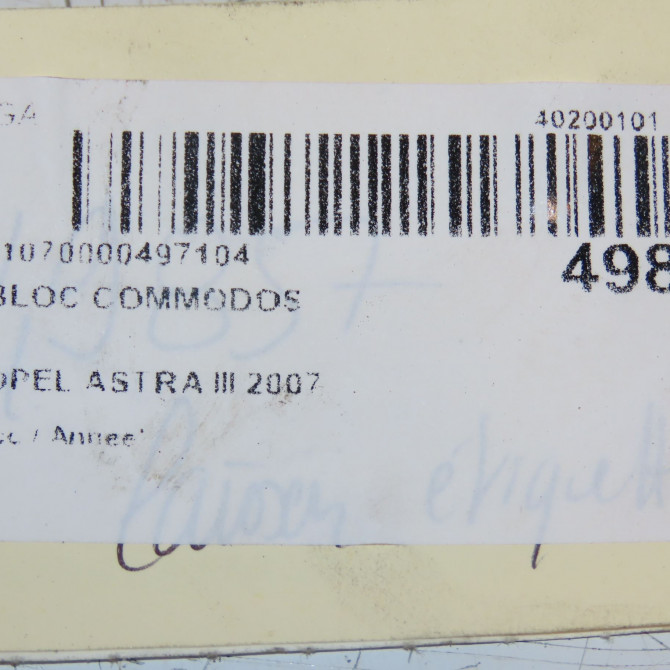 Bloc commodos occasion OPEL ASTRA III 4