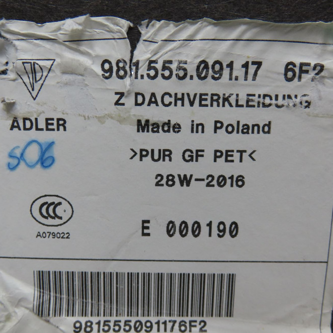 Garniture pavillon occasion PORSCHE 3