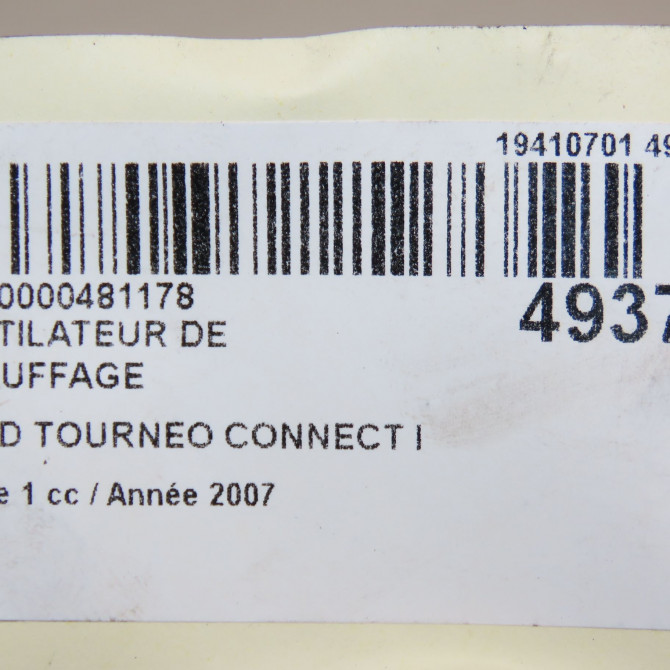 Ventilateur de chauffage occasion FORD TOURNEO CONNECT I Phase 1 03-2003->04-2009 1.8TDdi 90ch 6
