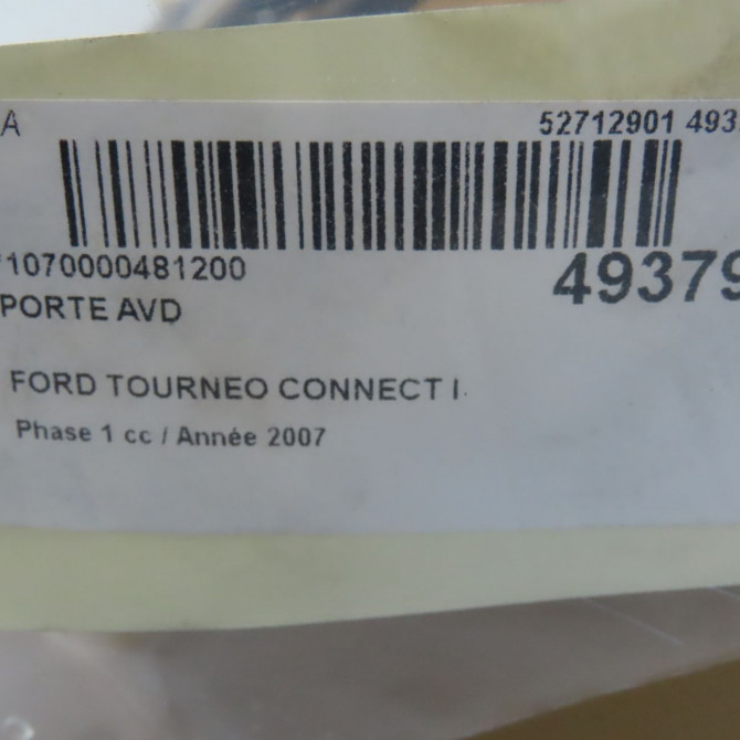 Porte avant droite occasion FORD TOURNEO CONNECT I Phase 1 03-2003->04-2009 1.8TDdi 90ch 4