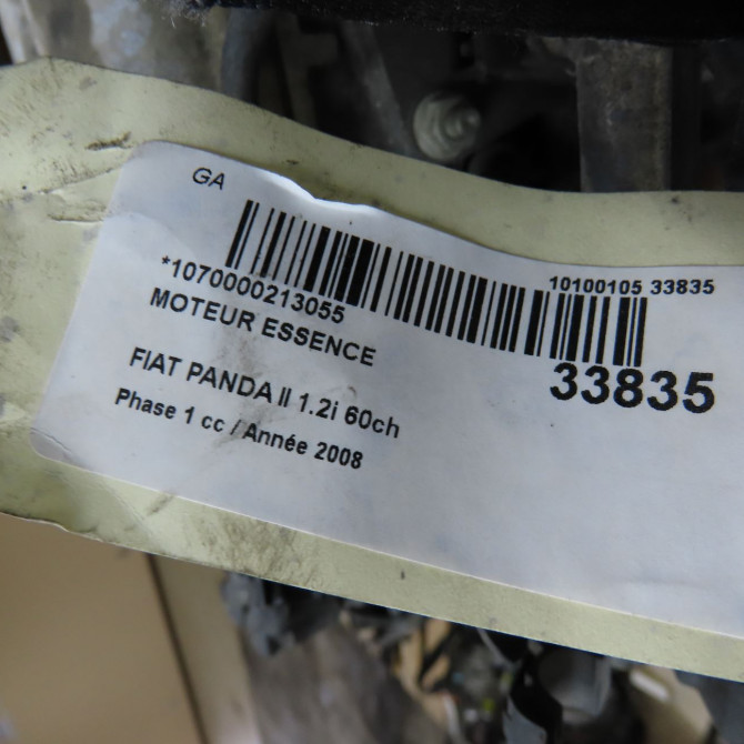Moteur essence occasion FIAT PANDA II Phase 1 09-2003->12-2012 1.2i 60ch 71751091 7