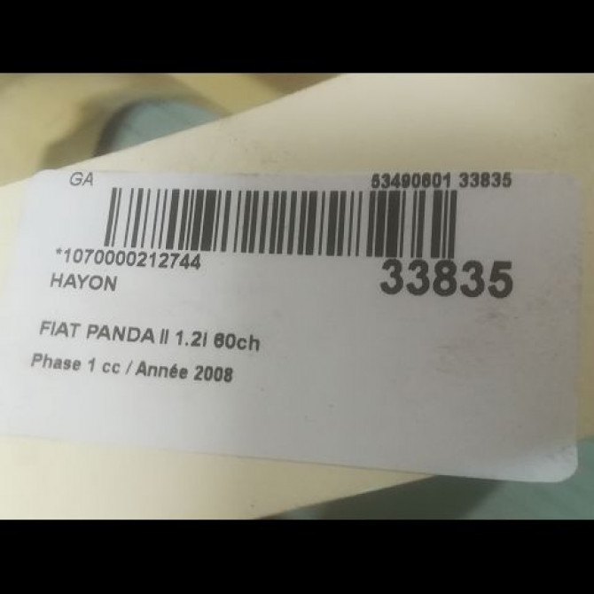 Hayon occasion FIAT PANDA II Phase 1 09-2003->12-2012 1.2i 60ch 46827172 3