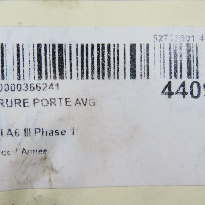 Serrure porte avg occasion AUDI A6 III Phase 1 05-2004->10-2008 3.0 V6 233ch 4F1837016 6
