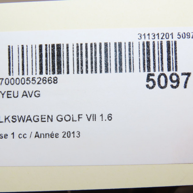 Moyeu avg occasion VOLKSWAGEN GOLF VII GOLF VII Phase 1 2012-10-01->2017-06-30 1.6 TDI 105ch 5