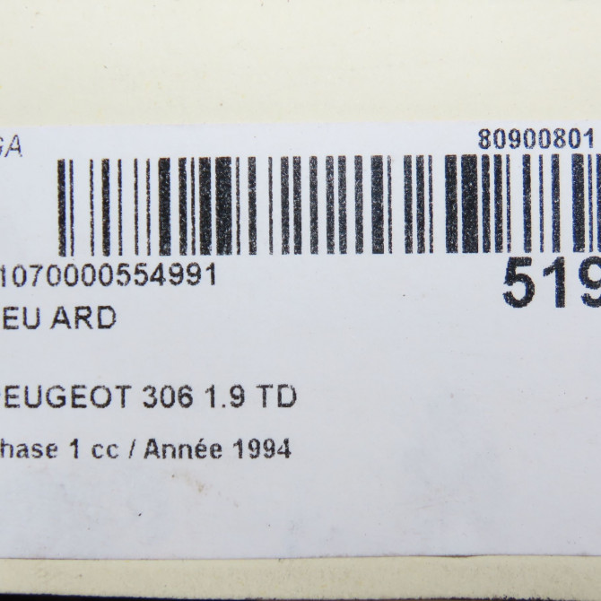 Feu arrière droit occasion PEUGEOT 306 Phase 1 09-1994->03-1997 1.9 TD 6351C9 4