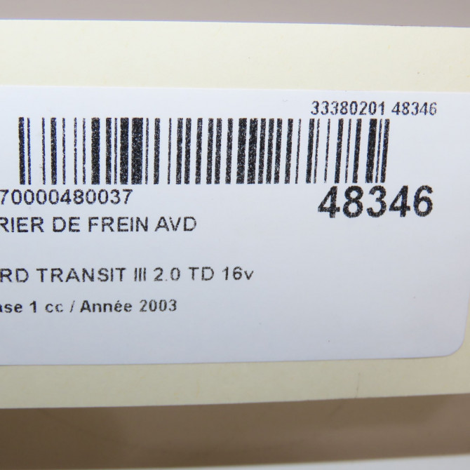 Etrier de frein avant droit occasion FORD TRANSIT III Phase 1 08-2000->09-2006 2.0 TD 16v 100ch 2224142 3
