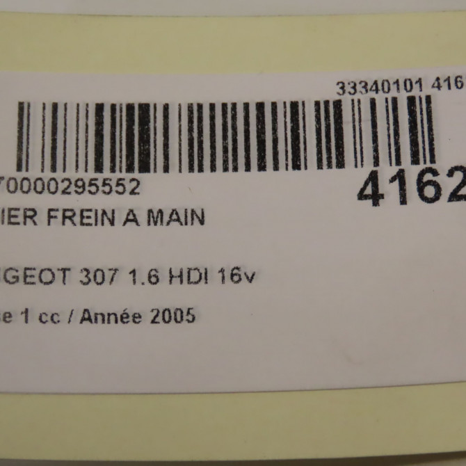 Levier frein a main occasion PEUGEOT 307 Phase 1 04-2001->06-2005 1.6 HDI 16v 110ch 470198 6