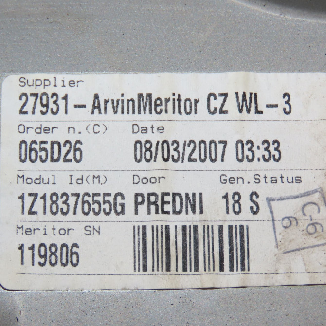 Mecanisme+moteur leve-glace avg occasion SKODA OCTAVIA I 1Z1837461 6