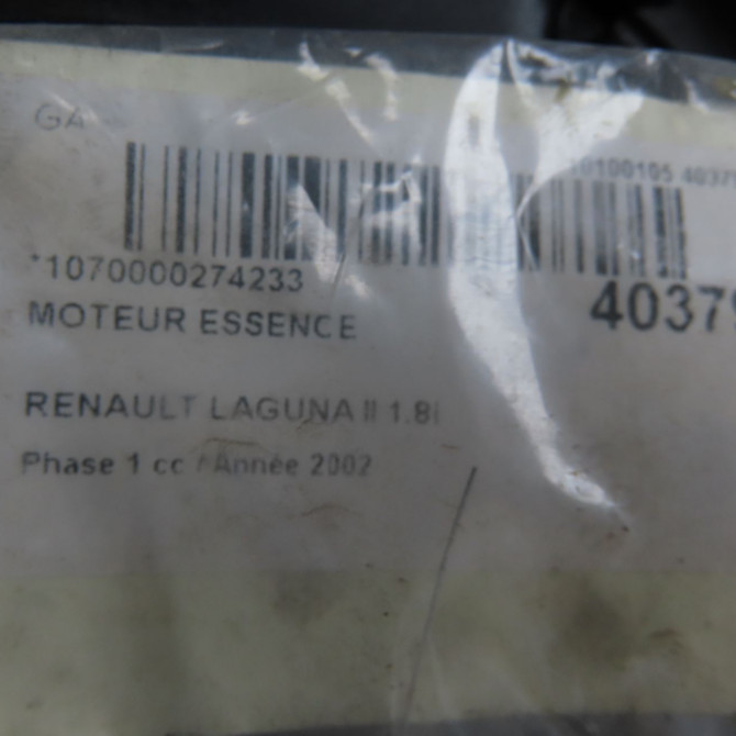 Moteur essence occasion RENAULT LAGUNA II Phase 1 11-2000->03-2005 1.8i 117ch 7701472712 6