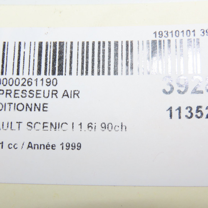 Compresseur air conditionne occasion RENAULT SCENIC I Phase 1 09-1996->08-1999 1.6i 90ch 7700273320 8