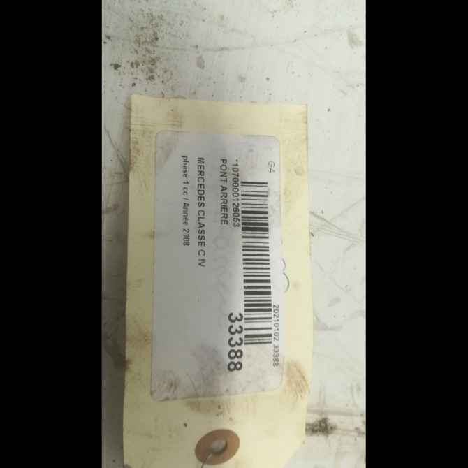 Pont arriere occasion MERCEDES CLASSE C IV phase 1 02-2014->... C220 170ch 2043509514 4