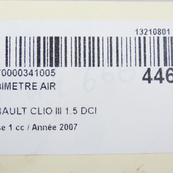 Debimetre air occasion RENAULT CLIO III Phase 1 09-2005->03-2009 1.5 DCI 85ch 8200454482 6