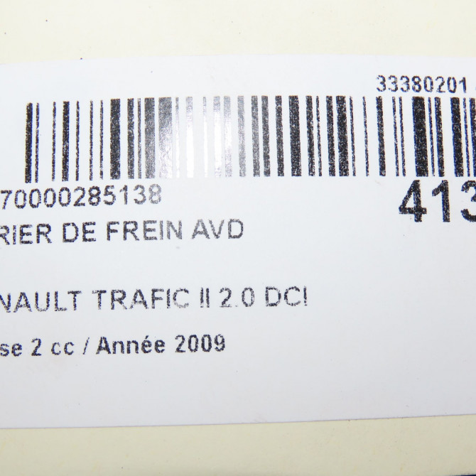 Etrier de frein avant droit occasion RENAULT TRAFIC II Phase 2 08-2006->... 2.0 DCI 16v 115ch 6