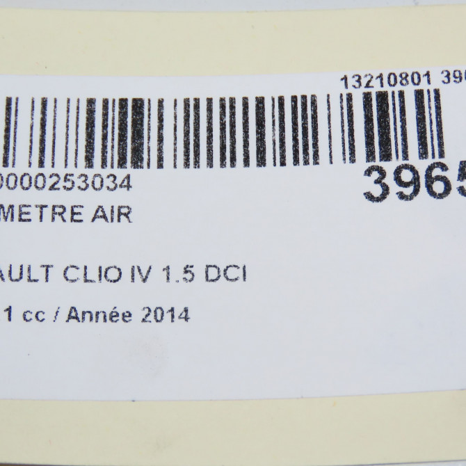 Debimetre air occasion RENAULT CLIO IV Phase 1 07-2012->... 1.5 DCI 75ch 8200682558 7