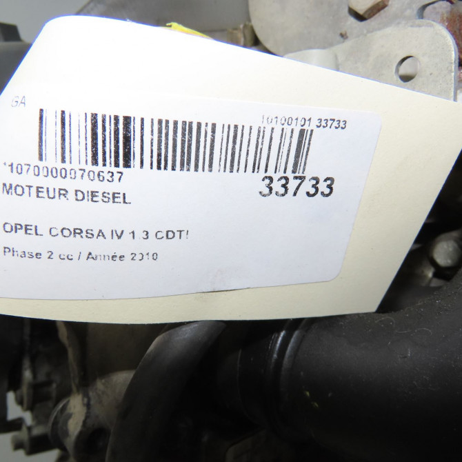 Moteur diesel occasion OPEL CORSA IV Phase 2 01-2011->03-2015 1.3 CDTI 95ch 55571553 6