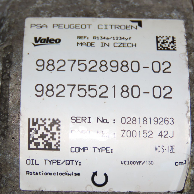 Compresseur air conditionne occasion 308 II 9843840180 5