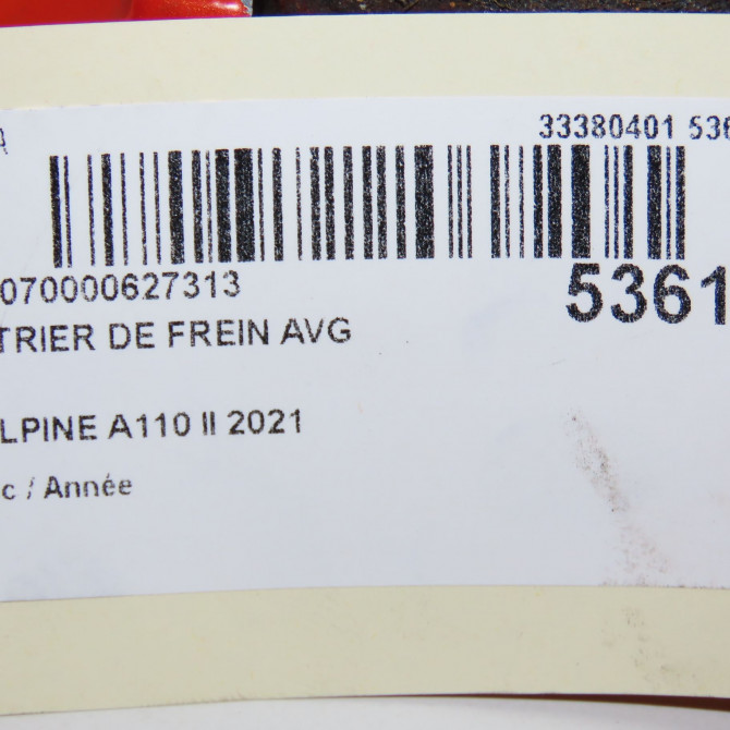Etrier de frein avant gauche occasion ALPINE A110 II 5