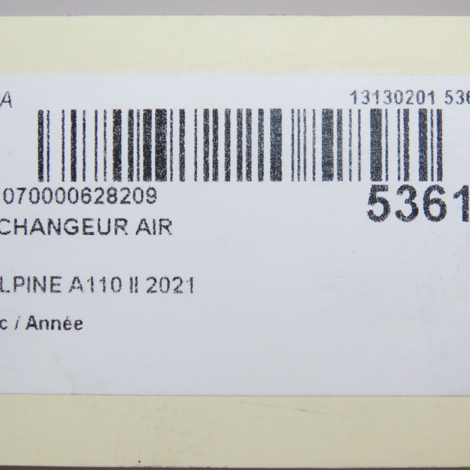 Echangeur air occasion ALPINE A110 II 8