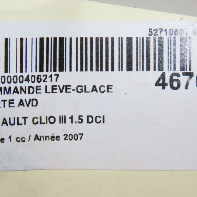 Commande lève-glace porte avant droite occasion RENAULT CLIO III Phase 1 09-2005->03-2009 1.5 DCI 70ch 8200108266 4