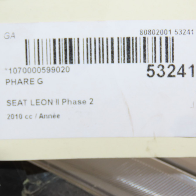 Phare gauche occasion SEAT LEON II Phase 2 05-2009->09-2012 5P1941033B 5