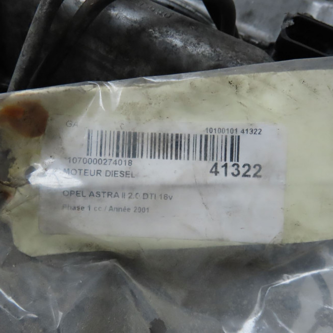 Moteur diesel occasion OPEL ASTRA II Phase 1 04-1998->09-2004 2.0 DTI 16v 100ch 13102041 6