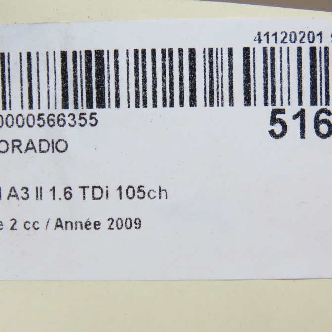 Autoradio occasion AUDI A3 II Phase 2 06-2008->07-2012 1.6 TDi 105ch 8P0057152EX 6