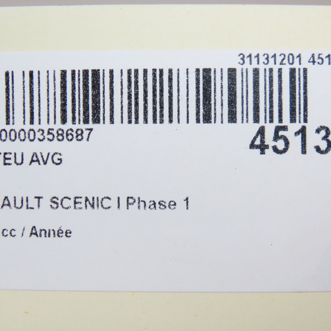 Moyeu avg occasion RENAULT SCENIC I Phase 1 09-1996->08-1999 8200208332 6