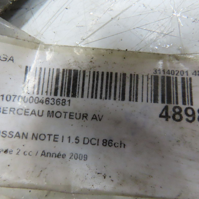 Berceau moteur avant occasion NISSAN NOTE I phase 2 03-2009->02-2014 1.5 DCI 86ch 544009U23A 4