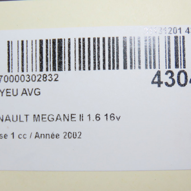 Moyeu avg occasion RENAULT MEGANE II Phase 1 09-2003->12-2005 1.6 16v 7701207677 4