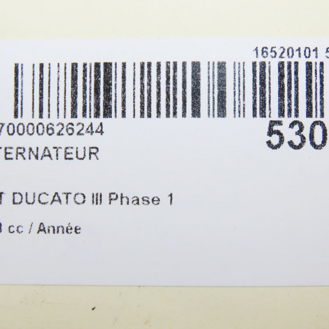 Alternateur occasion FIAT DUCATO III Phase 1 06-2006->10-2014 52003507 8