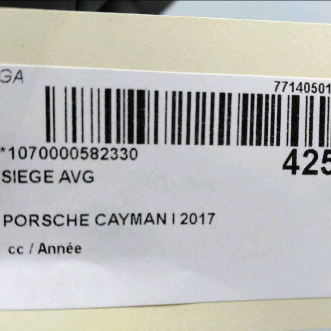 Siège avant gauche occasion PORSCHE 6