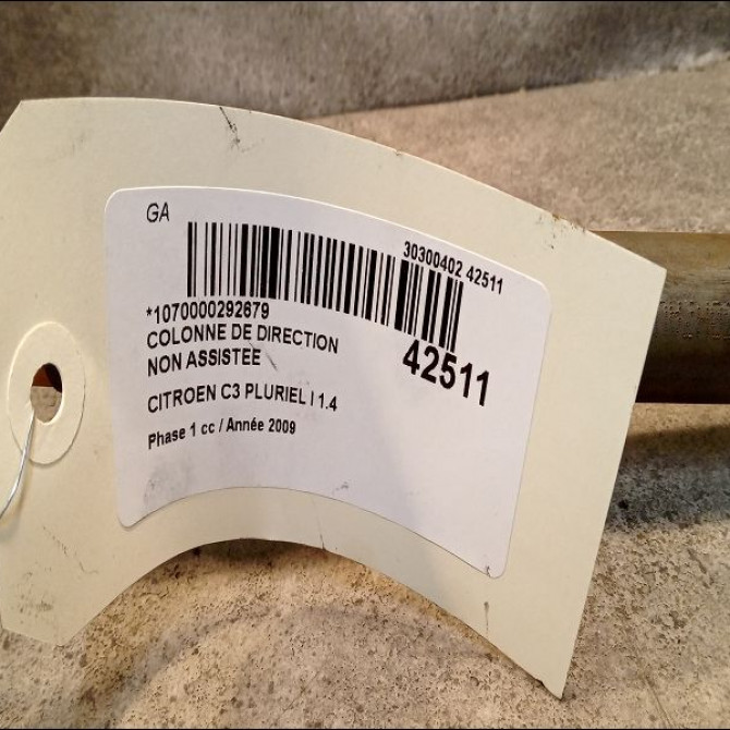 Colonne de direction non assistee occasion CITROEN C3 PLURIEL I Phase 1 04-2003->09-2008 1.4 HDi 4123R6 3