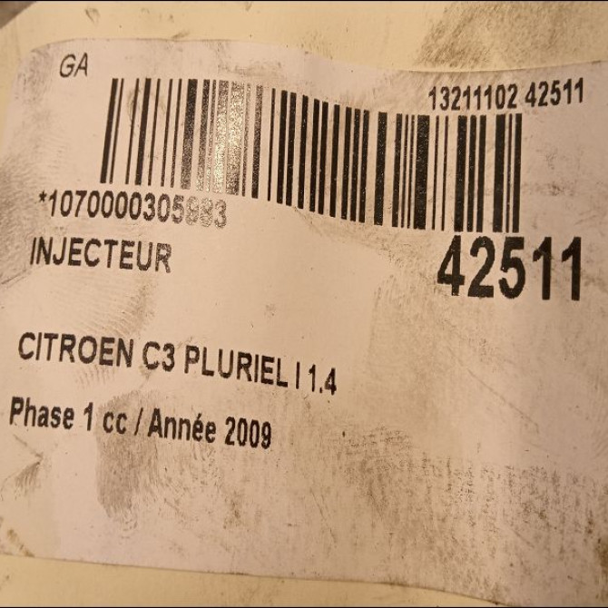 Injecteur occasion CITROEN C3 PLURIEL I Phase 1 04-2003->09-2008 1.4 HDi 3