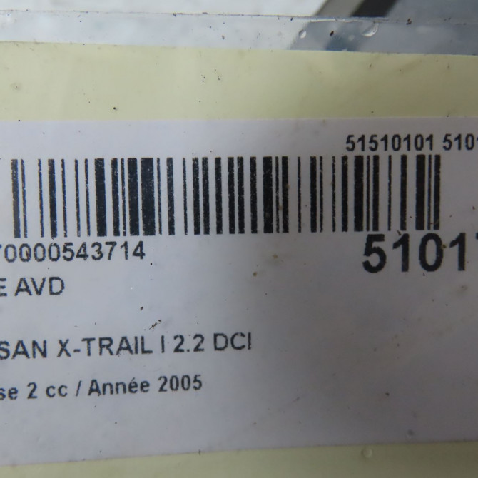 Aile avant droite occasion NISSAN X-TRAIL I Phase 2 01-2004->11-2007 2.2 DCI 631128H400 6