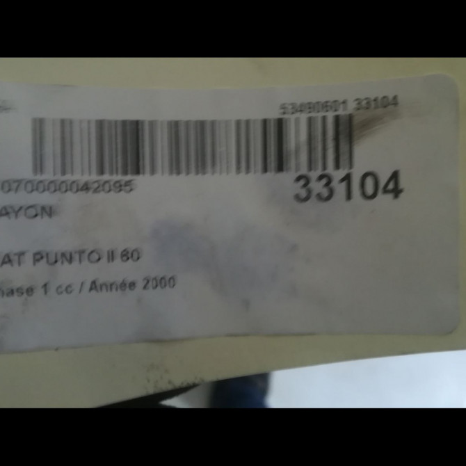 Hayon occasion FIAT PUNTO II Phase 1 10-1999->05-2003 60 46773217 3