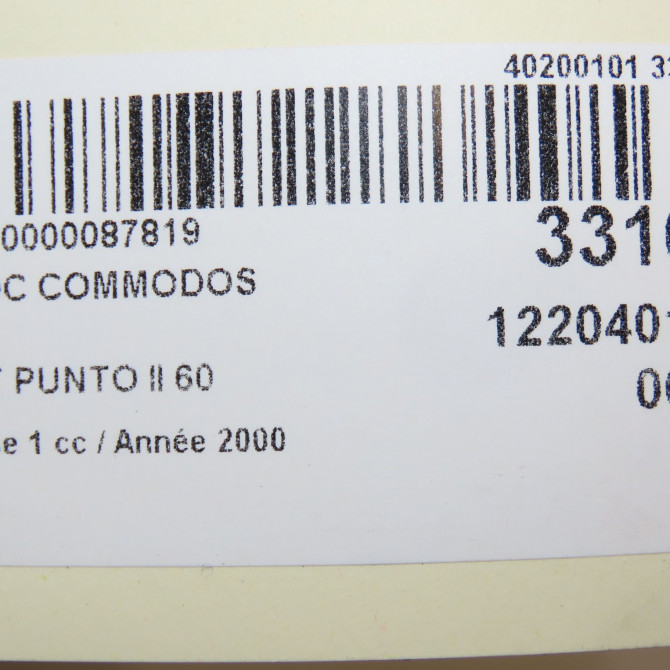 Bloc commodos occasion FIAT PUNTO II Phase 1 10-1999->05-2003 60 735267951 8