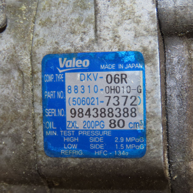 Compresseur air conditionne occasion PEUGEOT 107 Phase 1 06-2005->12-2008 6453RJ 5