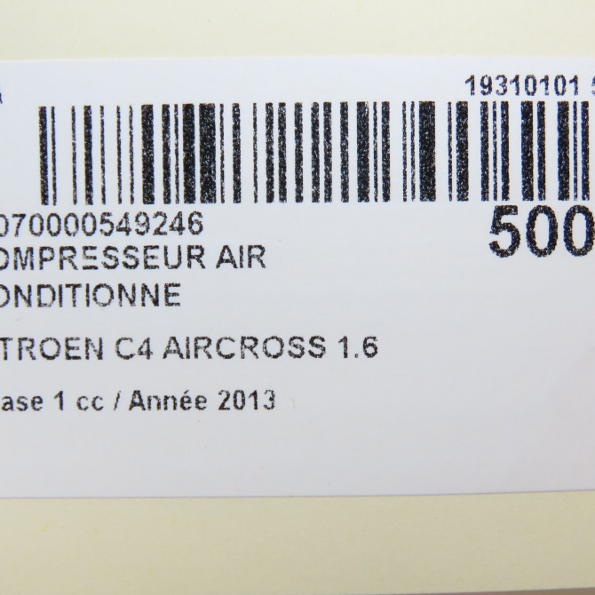 Compresseur air conditionne occasion CITROEN C4 AIRCROSS Phase 1 10-2011->... 1.6 e-HDI 115ch 1643639280 7