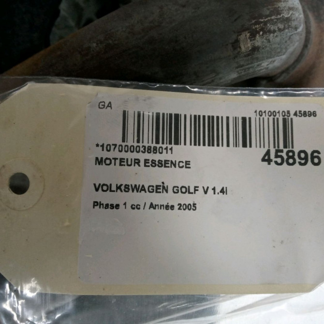 Moteur essence occasion VOLKSWAGEN GOLF V Phase 1 11-2003->10-2008 1.4i 75ch 36100098LX 5