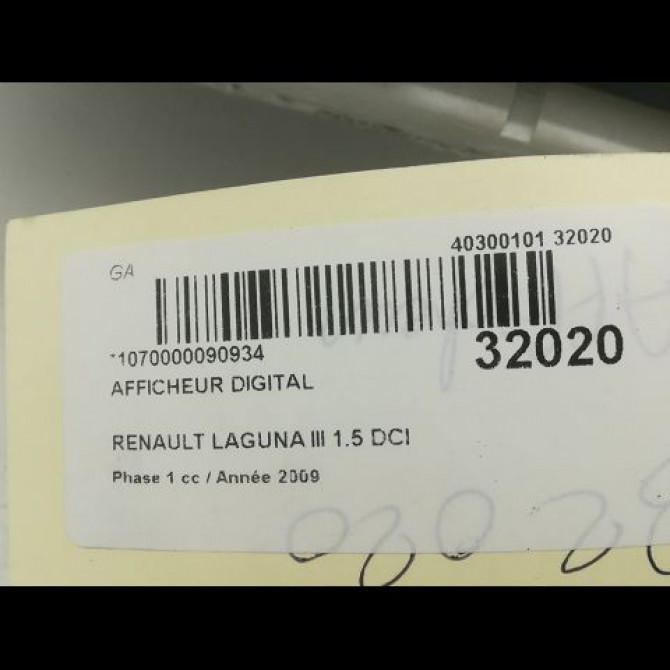 Afficheur digital occasion RENAULT LAGUNA III Phase 1 10-2007->10-2010 1.5 DCI 280346458R 4