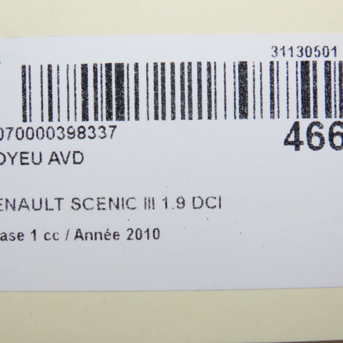 Moyeu avd occasion RENAULT SCENIC III Phase 1 04-2009->11-2011 1.9 DCI 130ch 402027369R 6