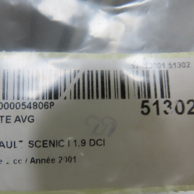 Porte avant gauche occasion RENAULT SCENIC I Phase 2 08-1999->06-2003 1.9 DCI 100ch 7751474575 5